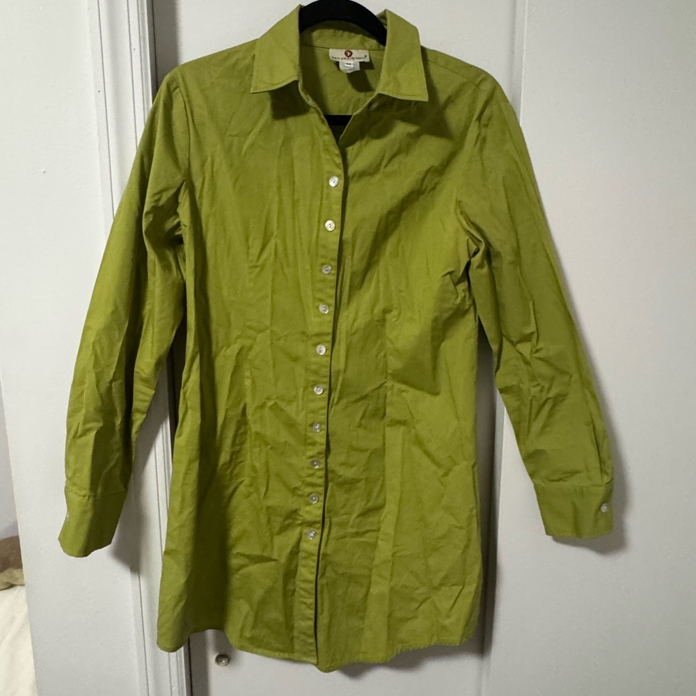 Green Button-Up Shirt